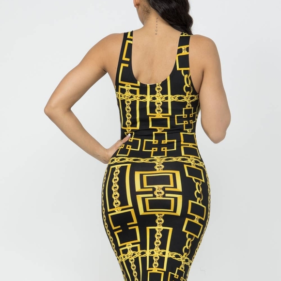 Chain print bodycon dress - Picture 3 of 3